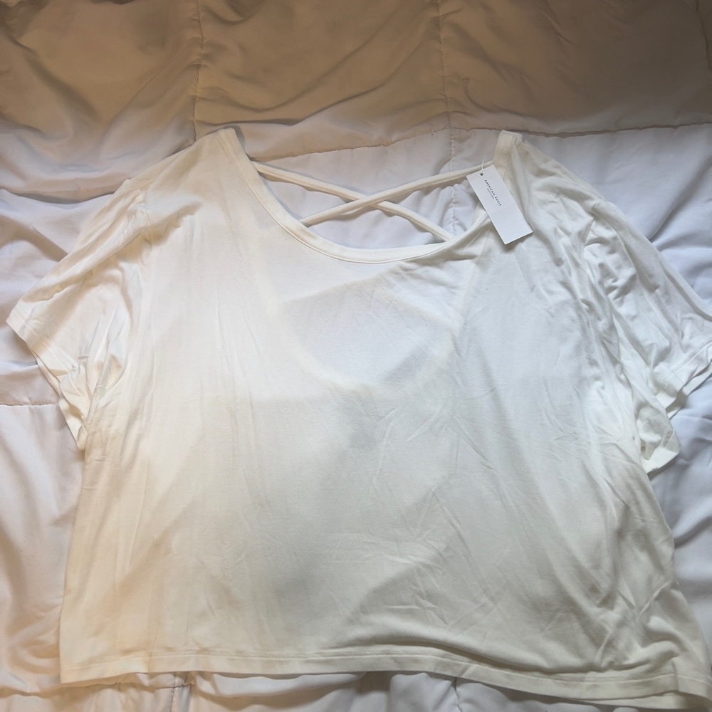 American Eagle Outfitters White Relaxed T-Shirt